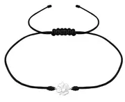 Sterling Silver Clover Corded Bracelet