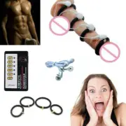 E-Stim Shock Penis Rings Plug Silicone Therapy Extender Aid Device%