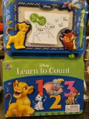Disney Learn To Count Book And Magnetic Board With Pen