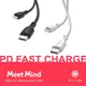 Meet Mind USB-C to Lightning PD快速充電傳輸線(黑色120CM)[大買家]