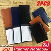 A7 Multifunction Pocket Planner Notebook Small Notepad Note Book Leather Cover