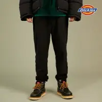 在飛比找momo購物網優惠-【Dickies】男款黑色抓絨刺繡Logo寬鬆休閒長褲｜DK