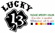 Lucky 13 shamrock Adhesive Vinyl Decal Sticker Car Truck Window Bumper Laptop 6"