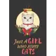 Just A Girl Who Loves Cats: 6 X 9 Cat Journal For Girls - Christmas Gifts For Cat Lovers To Write Notes, Test Preparation and Mini Daily planner