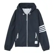 [Thom Browne] Ripstop Mesh 4-Bar Hooded Jacket