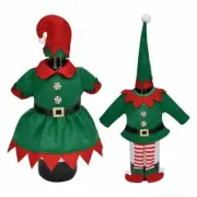 St. Nicholas Square 2-pc. Elf Set Wine Bottle Cover Set - New in Package