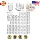Versatile 200ml Glass Jars with Stripes - Perfect for Food Storage & Decorations