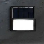 2Pcs Solar Step Lights Fence Lamp Garden Yard Light Outdoor Decor Light Garden Wall Lamp