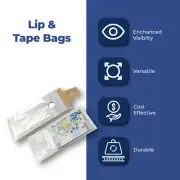 12 x 15.5" Clear Postal Approved Lip & Tape Mailing Bags 2 Mil 1000/Case