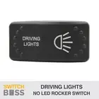 Driving Lights LASER ETCHED Horizontal Rocker Switch No LED 12v 24v On-Off