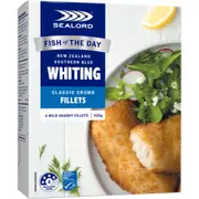 Sealord Fish Of The Day Whiting Classic Crumb Fillets 4 pack