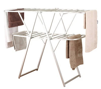 Airer Clothesline 2 Tier Dryer Indoor Aluminum Clothes Line Rack Folding Horse