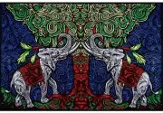 3D Elephant Tree Tapestry Psychedelic New Age Wall Art Indian Good Luck Elephant