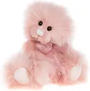 [Charlie Bears] Teaberry | 2023 Plush Collection, Ice Cream Parlour Series, Pink Plush Teddy Bear, Organza Bow, Handmade, Collectable