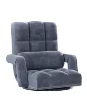 [Artiss] Floor Sofa Lounge Chair Swivel in Grey
