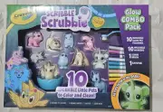 Crayola Scribble Scrubbies Glow Combo Kit Adorable Little Pets Coloring Kit NEW