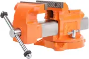 Bench Vise 5 Inch Ductile Iron Bench Vice with 360 Degree Swivel Base and Channe