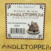 Debbie Mumm Our America Collection Candle Topper Candy Cane Gingerbread House