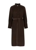 Apof Malin Corduroy Midi Dress - Brown - S (UK 8-10 / S) S (UK 8-10 / S)