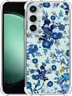 Case for Samsung Galaxy S23 FE Case, Samsung S23 FE 5G Clear Case - Blue Floral