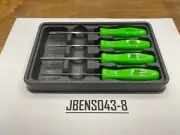 Snap-on Tools NEW GREEN 4pc Mini Hard Grip Combination Screwdriver Set SDDX40AG