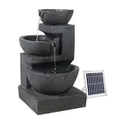Gardeon Solar Water Feature with LED Lights 3-Tier