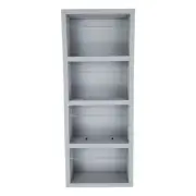 WG Wood Products Spice Rack 3.5"x11"x27.75" Wall/Door Mounted Primed Wood Gray