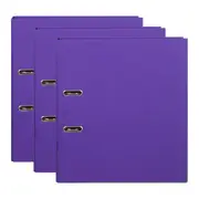3x Marbig PE Lever Arch File Folder A4 Document Filing Organiser Holder Purple