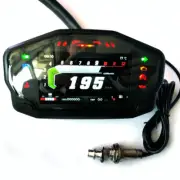 Universal LCD Digital Motorcycle Speedometer Tachometer Odometer Fuel Gauge A2