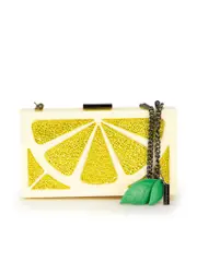 Yellow Perspex Cindy Lemon Clutch