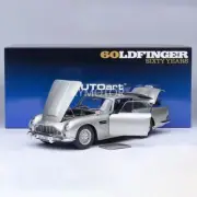 AUTOart 1:18 Aston Martin DB5 007 silver / Green Diecast Model Car Gifts Display