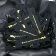 3" Jeans Zipper KGK #3 Brass Metal Closed End Black - 200 pc Bulk #ZZIP9413BRK