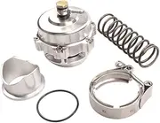 Daiilg Tkbov001B50 Universal for JDM 50mm V with Purge Valve Bov Q Typer with Welded Aluminum Flange Vent Turbine Relief,Silver Replacement