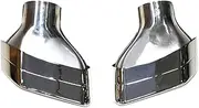 304 Stainless Steel Car Exhaust Tip Compatible For BMW G30 G31 525i 530i 528i Muffler Tip Square Nozzle Original Design Tailpipe Exhaust Tip(Silver)