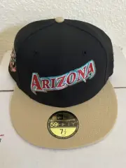 Arizona Diamondbacks-New Era Hat Club Fitted Hat-Size 7 1/2-Black "Fangs" 25th