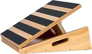 Professional Wooden Slant Board, Adjustable Incline Board and Calf Stretcher, Stretch Board - Extra Side-Handle Design for Portability - 16" X 12.5", 5 Positions (450 LB Capacity)