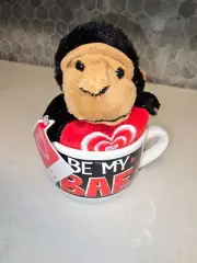 Way To Celebrate Valentine's Day Plush in Mug Cup Be My Bae Gift New NWT