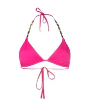 Greca-detail halterneck bikini 1,2 Pink