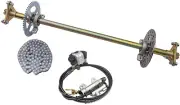 740mm Rear Axle Kit + Brake Chain Sprocket Hub GO kart Drift Trike E BIKE ATV