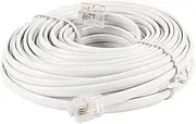 XYWHPGV 12M 39ft RJ11 6P4C Modular Telephone Phone Cables Wire Grey White(14190 414ce 0b219 f2331 5645d 0da2b