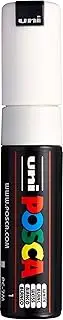 Pigmented Uniball Posca PC7M 4.5mm Bold Bullet Tip Marker, White, (37642)