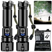 Rechargeable Flashlight High Lumens with Waterproof Box, Powerful LED Flashli...