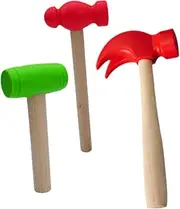Toyvian 3Pcs Hammer Small Mallet for Creative Parent Fun Safe and for Birthdays and Holidays