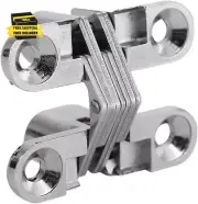 180 Degree Hidden Hinges, Zinc Alloy Invisible Concealed Cross Door Hinge Easy I