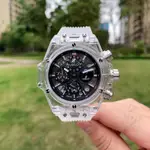 二手全新HUBLOT BIG BANG UNICO 魔術透明手錶第二石英機芯男士手錶