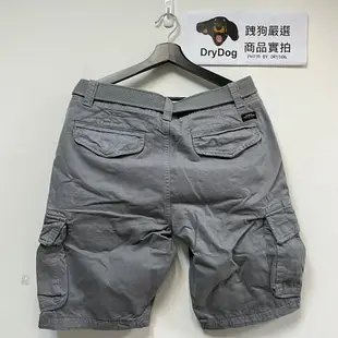 跩狗嚴選 極度乾燥 Superdry Cargo 復古水洗 短褲 多口袋 重磅純棉耐磨 工作褲 斯里蘭卡製 灰色 附腰帶