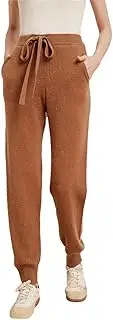 [Generic] Women's Merino Wool Pencil Pants Drawstring High Waist Slacks Pants Stretchy Athletic Jogger Sweatpants