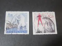 在飛比找Yahoo!奇摩拍賣優惠-【雲品2】瑞典Sweden 1991 Sc 1887-8 s