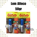 KAYU EPO PUTTY GLUE ALTECO 包裝 50 克環氧樹脂膠多用途貼片瓶貼木鐵塑料混凝土玻璃纖維