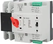 Automatic Transfer Switch,2P Dual Power Toggle Controller,Dual Electronic Power Circuit Breaker,Home Transfer Switch,220V 100A